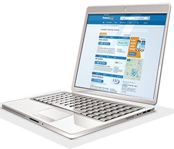 在笔记本电脑屏幕上显示的thomsonloca新利18快乐彩l Business Listing示例，用于为本地企业做广告。